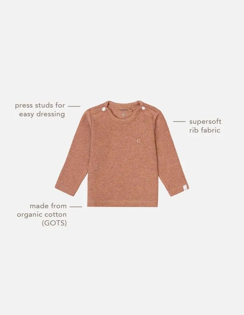 langarmshirt_natal__cafe__3.webp Noppies Shirts | Basics-Langarmshirt Natal -