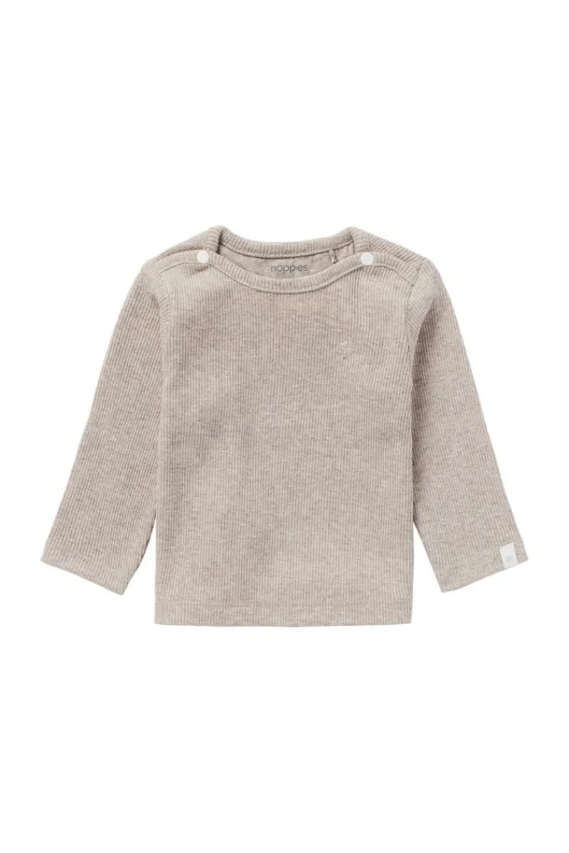 langarmshirt_natal__taupe_0.webp Noppies Shirts | Basics-Langarmshirt Natal -