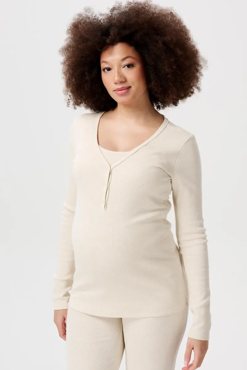 stillschlaftop_amala__oat_0.webp Noppies Slips | Still-Pyjama & Loungewear-Still-Schlaftop Amala -