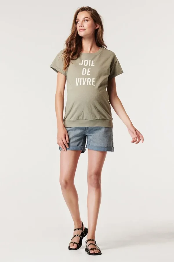 Noppies Jeans-Umstandsshorts Jeans Light Grey -